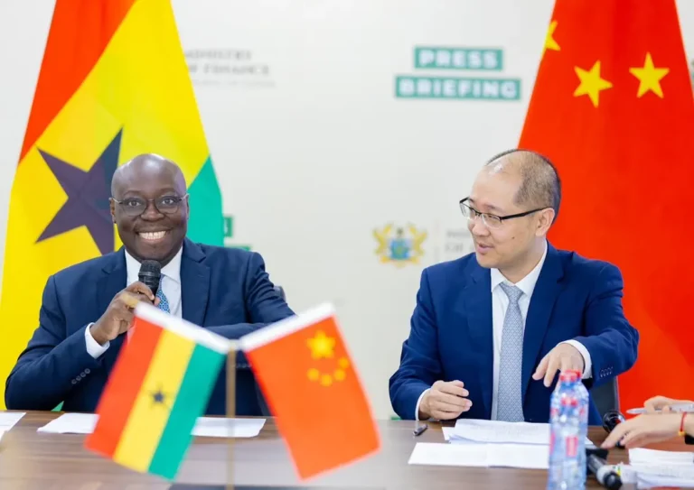 Finance Minister Cassiel Ato Forson discussing value-added trade with China Ghana at the Joint Commission session