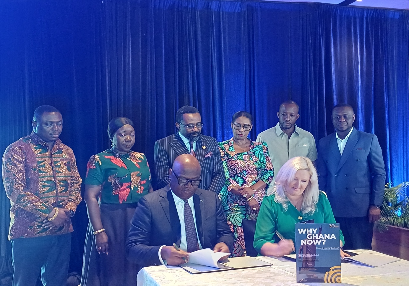 Ghana Investment Promotion Authority OBG campaign agreement launch with GIPA CEO Simon Madjie