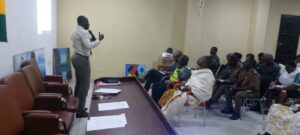 PIAC officials explain petroleum revenue tracking and infrastructure project accountability at a public forum in Ablekuma West